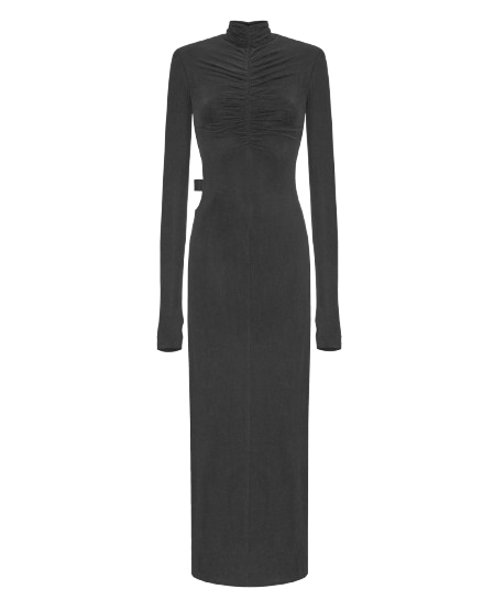 LONG CUPRO DRESS - Black - M - BENU Studio - Maxi dresses von BENU Studio