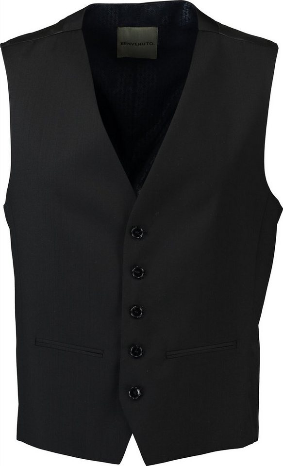 BENVENUTO. Anzugweste schwarz Modern Fit von BENVENUTO.