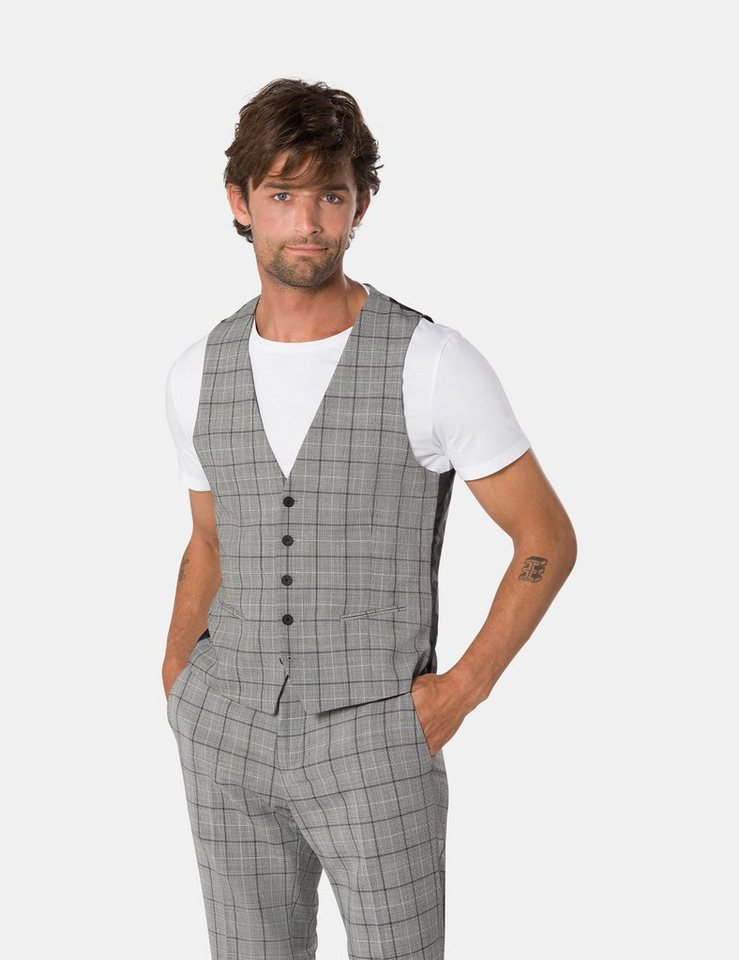 BENVENUTO. Anzugweste UMBERTO (1-tlg) mit Doppelpaspeltaschen von BENVENUTO.