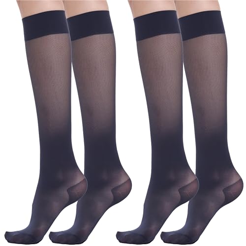BEONTOP by Gambetti Kompressionsstrümpfe Damen 40 Den 2 Paar – Kniestrümpfe mit 5-16 mmHg Kompression, Stützstrümpfe für Komfort & Unterstützung, Compression Socks – Made in Italy von BEONTOP by Gambetti