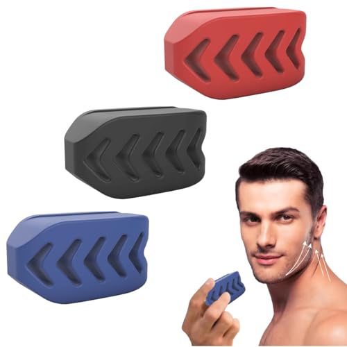 BEPSYOM 3 Pcs Silikon Jawline Trainer 3 Verschiedene Widerstandsstufen Kiefer Trainer Jaw Exerciser für Männer und Frauen Jawline und Schöne Kieferlinie von BEPSYOM