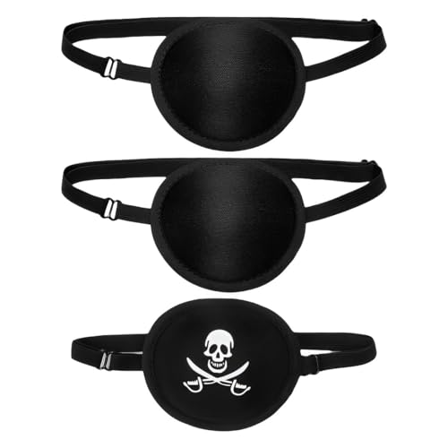 BEPSYOM 3 Pcs verstellbare Augenmaske für Erwachsene und Kinder, wiederverwendbar, geeignet für den täglichen Gebrauch und Ersatz, Geschenke von BEPSYOM