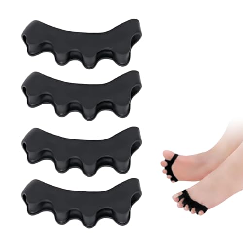 BEPSYOM 4 Paar Toe Spacer Silikon Zehenspreizer Hallux Valgus Korrektur, 8 Stück Zehentrenner Toe Separator für Alle Zehen, Damen & Herren von BEPSYOM