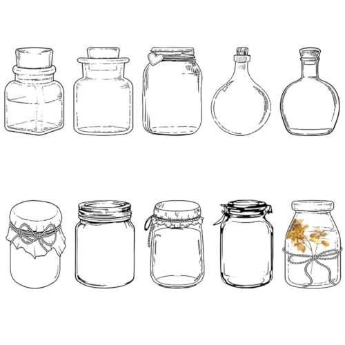 BEPSYOM 40 Pcs DIY Getrocknete Blumen-Lesezeichen, Pflanzen Proben Wunschflaschen, Klare Glaswaren Aufkleber Bookmark, DIY Homemade Blumen Lesezeichen für Kinder Basteln (Transparent) von BEPSYOM