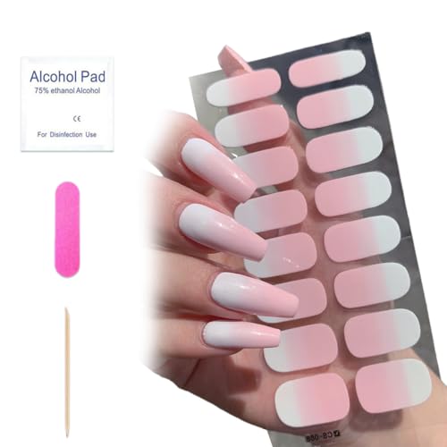 BEPSYOM Nagelfolie Gel Nagelfolien Selbstklebend Nail Sticker Uv Härtend Dekoration Nageldesign Zubehör von BEPSYOM