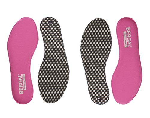 BERGAL 2 Paar Einlegesohlen Sensation pink für Damen Gr. 36 - entspanntes Laufen mit Memory Support Schuheinlagen von BERGAL