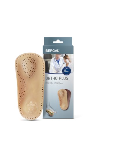 BERGAL Ortho Plus - Einlegesohlen - Unterstützendes Fußbett mit echtem Leder Herren Gr. 45 von BERGAL