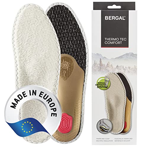 BERGAL THERMO TEC FUSSBETT 1 Paar Wintersohlen mit Fußbett mit Aluminium-Kälte-Isolierung, Winter-Einlagen mit Mehrfach-Kälteisolierung, Schuheinlagen, Thermosohle, Gr.43 von BERGAL