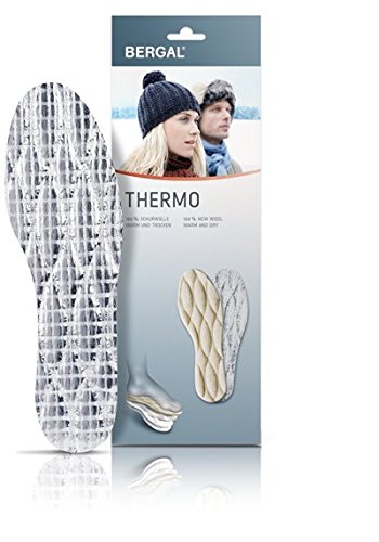 BERGAL Thermo - 100% Schurwolle für Erwachsene und Kinder (Gr. 22-52) + Rema Einlagenbeutel (39, Beige) von BERGAL