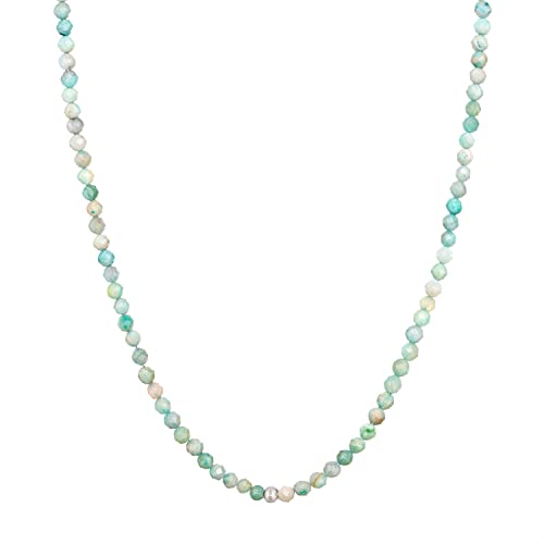 BERGERLIN Amazonit Halskette türkis - türkise Kette - Silber - M-L von BERGERLIN