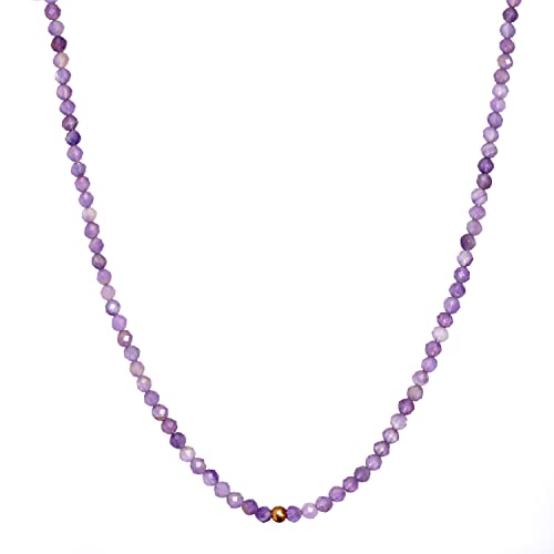 BERGERLIN Amethyst Halskette lila - lilane Kette - Gold - M-L von BERGERLIN