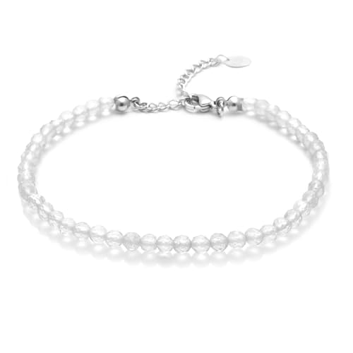 Bergkristall Fußkette- facettiertes Bergkristall Fußkettchen - Silber - M-L von BERGERLIN