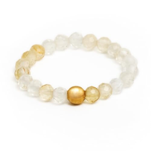 BERGERLIN Echter Citrin Ring mit Goldperle - facettierte Perlen - Größe M BERGERLIN Echter Citrin Ring mit Goldperle - facettierte Perlen - Größe M von BERGERLIN