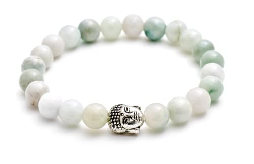 BERGERLIN Jade Armband echt mit Naturstein Perlen - Buddha Armband von BERGERLIN