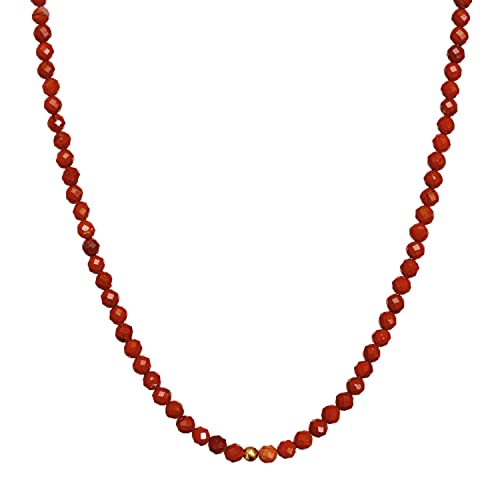 BERGERLIN Jaspis Halskette rot - rote Kette - Gold - XS-S von BERGERLIN