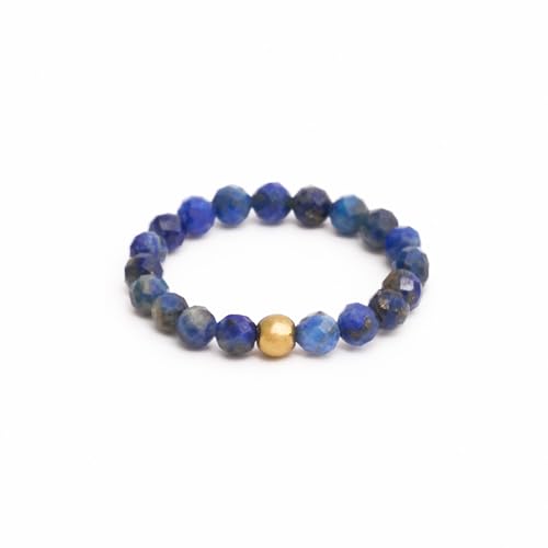 BERGERLIN Echter Lapislazuli Ring mit Goldperle - facettierte Perlen - Größe L BERGERLIN Echter Lapislazuli Ring mit Goldperle - facettierte Perlen - Größe L von BERGERLIN