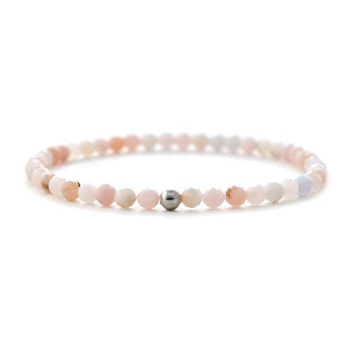 BERGERLIN Opal Armband echt mit 925 Sterling Silberperle - facettierte Perlen - Größe M von BERGERLIN