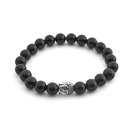 BERGERLIN Turmalin Armband echt mit Naturstein Perlen - Buddha Armband von BERGERLIN