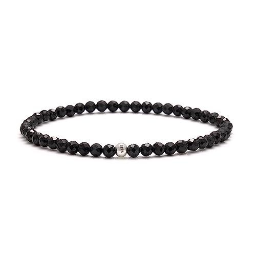 BERGERLIN Turmalin Armband echt mit 925 Sterling Silberperle - facettierte Perlen - Größe XS von BERGERLIN