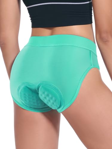 BERGRISAR Damen Radunterhose Fahrradhose 4D Gepolstert Fahrrad Rennrad Unterhosen Atmungsaktive Elastischel Grün M von BERGRISAR