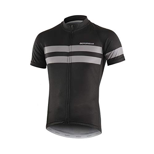 BERGRISAR Herren Radtrikot Kurzarm Bike Shirt, 8001grau, Mittel von BERGRISAR