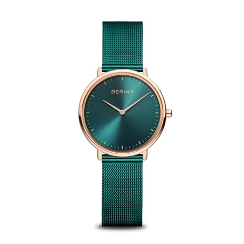 BERING Damen Uhr Quarz Movement - Ultra Slim Collection mit Edelstahl und Saphirglas 15729-868 - Wasserdicht: 3 ATM von BERING