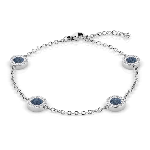 BERING Armband mit blauen Sparkling-Elementen, Länge:18 cm von BERING