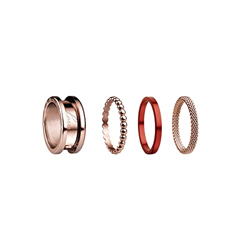 BERING Austauschbar Ring Set für Damen in Rosé Gold & Rot mit einzigartigem Twist- & Change System, Symphony-Set-D BERING Austauschbar Ring Set für Damen in Rosé Gold & Rot mit einzigartigem Twist- & Change System, Symphony-Set-D von BERING