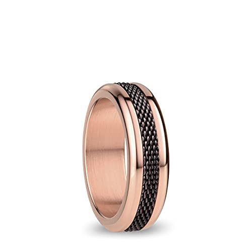 BERING Austauschbar Ringkombination für Damen in Rosé Gold & Braun mit einzigartigem Twist- & Change System, Yenisei von BERING