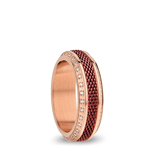 BERING Austauschbar Ringkombination für Damen in Rosé Gold & Rot mit einzigartigem Twist- & Change System, Huang-He von BERING