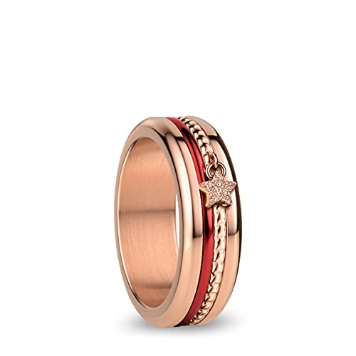 BERING Austauschbar Ringkombination für Damen in Rosé Gold & Rot mit einzigartigem Twist- & Change System, Murray von BERING