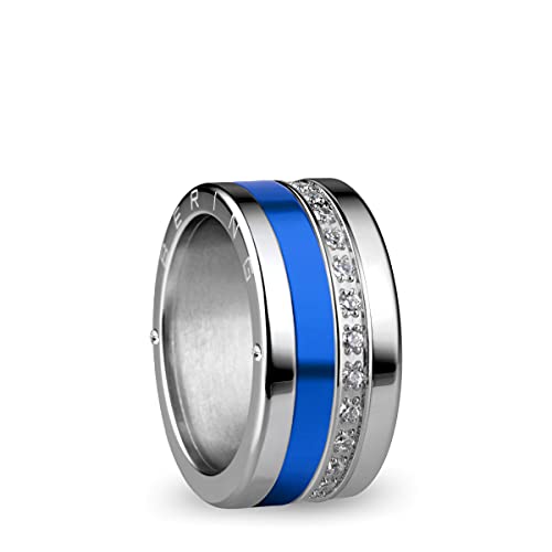 BERING Austauschbar Ringkombination für Damen in Silber & Blau mit einzigartigem Twist- & Change System, Amur von BERING