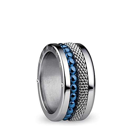 BERING Austauschbar Ringkombination für Damen in Silber & Blau mit einzigartigem Twist- & Change System, Mississippi von BERING