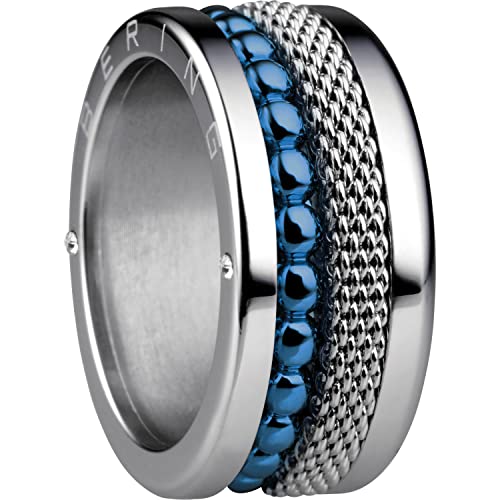 BERING Austauschbar Ringkombination für Damen in Silber & Blau mit einzigartigem Twist- & Change System, Mississippi von BERING
