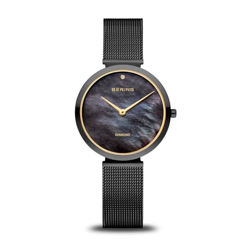 BERING Damen Uhr Quarz Movement - Classic Collection mit Edelstahl und Saphirglas 18132-132 - Wasserdicht: 3 ATM von BERING