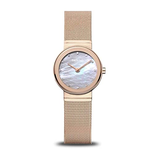 BERING Damen Armbanduhr Classic 26 mm Armband Edelstahl roségold glänzend 10126-366 von BERING