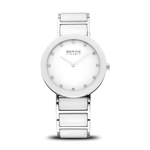 BERING Damen Quarz Uhr | Armbanduhr 35 mm silbernes Edelstahlgehäuse und weißes Zifferblatt | Edelstahlband mit Keramikelementen | 3 ATM | 11435-754 BERING Damen Quarz Uhr | Armbanduhr 35 mm silbernes Edelstahlgehäuse und weißes Zifferblatt | Edelstahlband mit Keramikelementen | 3 ATM | 11435-754 von BERING