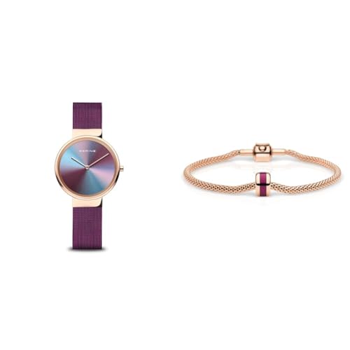 BERING Damen Quarz Uhr und Armband Set in Roségold | 31 mm Edelstahlgehäuse |190mm Armband | 10X31-Anniversary3 | GOH2-R-ME von BERING