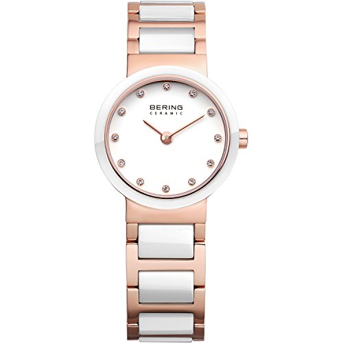 BERING Damen Uhr Quarz Movement - Ceramic Collection mit Edelstahl/Keramik und Saphirglas 10725-766 Armbandsuhren - Wasserdicht: 5 ATM von BERING