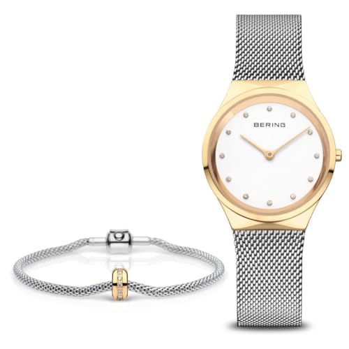BERING Damen Uhr Quarz Movement - Classic Collection mit Edelstahl und Saphirglas 12131-010-190-GWP1 von BERING
