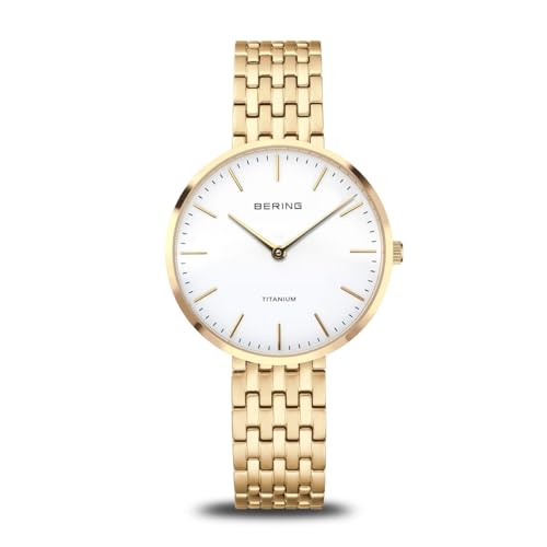 BERING Damen Uhr Quarz Movement - Titanium Collection mit Titan und Saphirglas 19334-334 von BERING