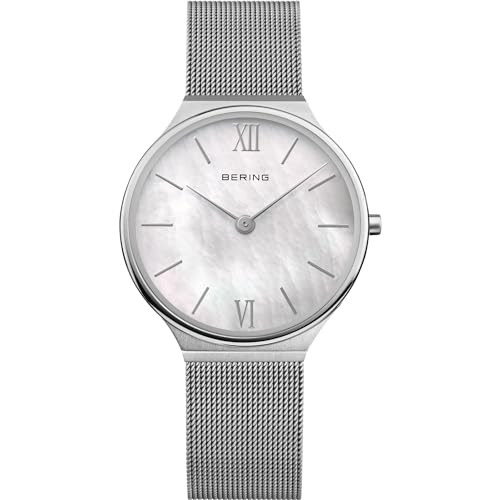 BERING Damen Uhr Quarz Movement - Ultra Slim Collection mit Edelstahl und Saphirglas 18434-000 - 3 ATM von BERING