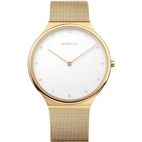 BERING Damen Uhr Quarz Movement - Ultra Slim Collection mit Edelstahl und Saphirglas 18440-334 - 3 ATM von BERING