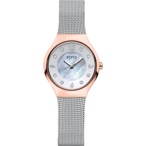 BERING Damen Uhr Solar Movement - Solar Collection mit Edelstahl und Saphirglas 14427-060 Armbandsuhren - Wasserdicht: 3 ATM von BERING