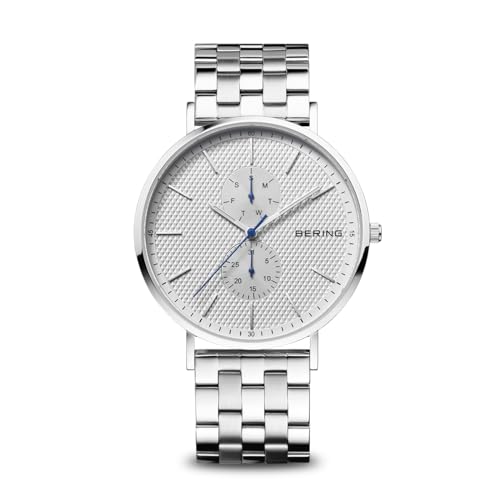 BERING Herren Uhr Quarz Movement - Classic Collection mit Saphirglas 14240-XXX Armbandsuhren - Wasserdicht: 3 ATM, Grau/Silber von BERING