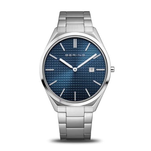 BERING Herren Uhr Quarz Movement - Ultra Slim Collection mit Edelstahl und Saphirglas 17240-707 von BERING