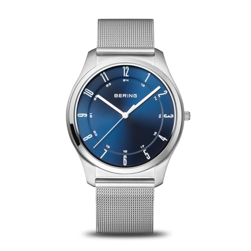 BERING Herren Uhr Quarz Movement - Ultra Slim Collection mit Edelstahl und Saphirglas 18340-307 von BERING
