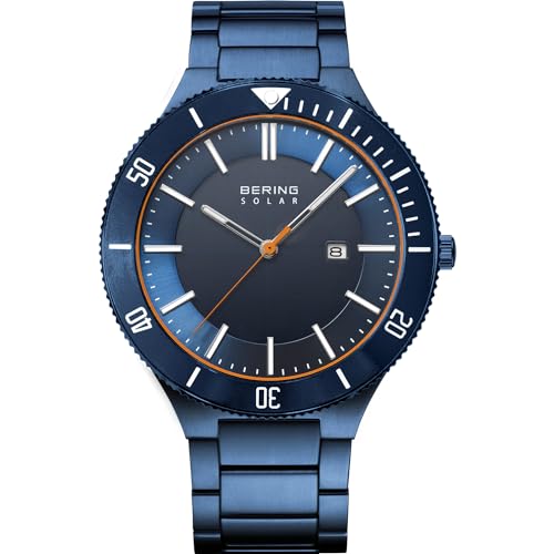 BERING Herren Uhr Solar Movement - Solar Collection mit Edelstahl und Saphirglas 14443-797 - 10 ATM von BERING
