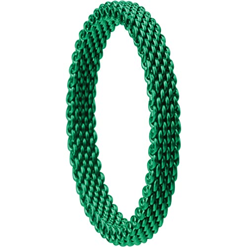 BERING Innenring schmal Edelstahl Mesh Milanaise grün 551-55-X1, Größe Innenring:7 (U=60mm / Ø=19.1mm) von BERING