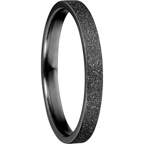 BERING Innenring schmal Edelstahl Sparkling-Effect schwarz 557-69-X1, Größe Innenring:7 (U=60mm / Ø=19.1mm) von BERING